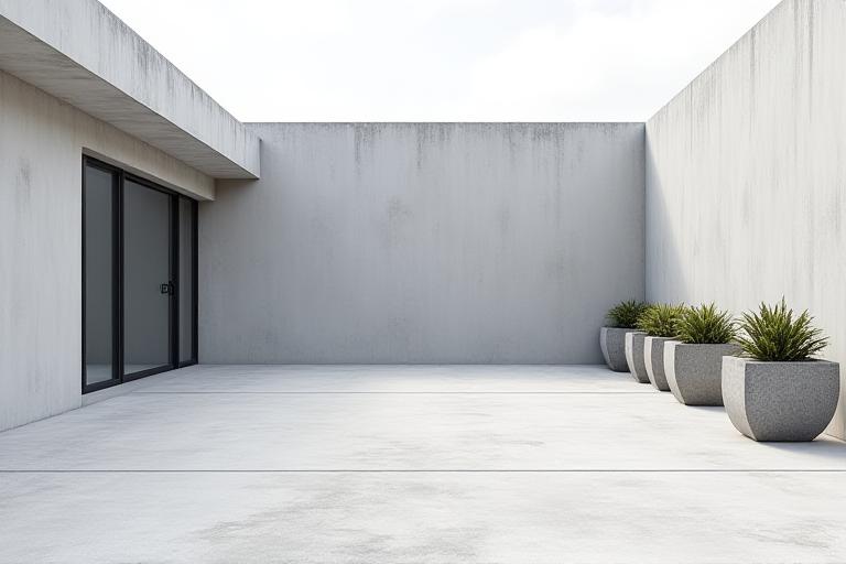 La terraza vacía antes del proyecto.